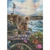 Yorkie on a trip (48 x 67) picture size