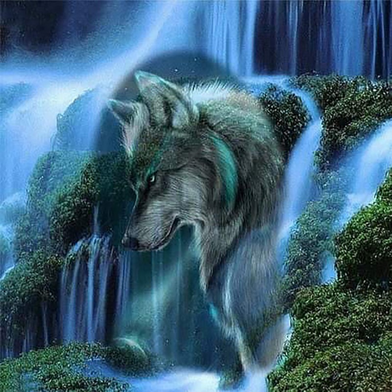 Wolf Falls (50 x 50 actua...