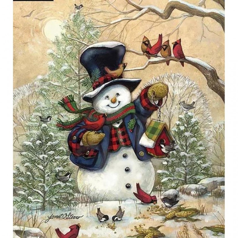Bird House Snowman (45 x ...