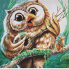 Musical Owl (50 x 50 actual picture size)