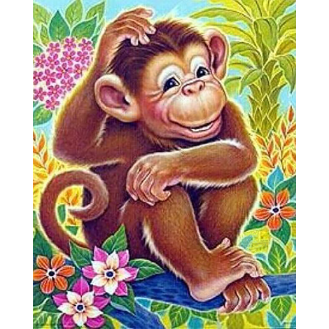 Monkey Thinking (40 x 50 actual picture size)