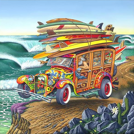 Going Surfing (50 x 50 actual picture size)
