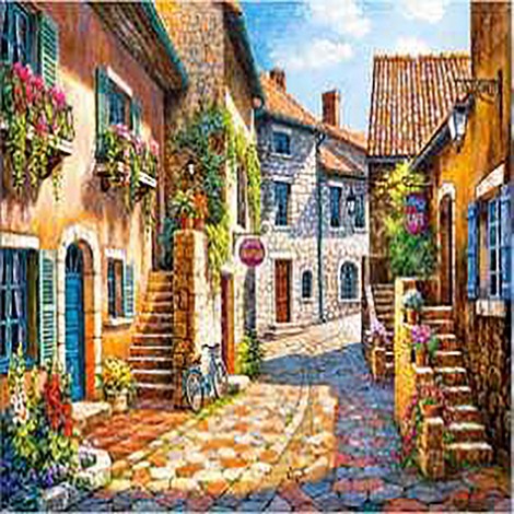 Village Street (50 x 50)