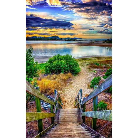 Steps To The Lake (50 x 80 actual picture size)