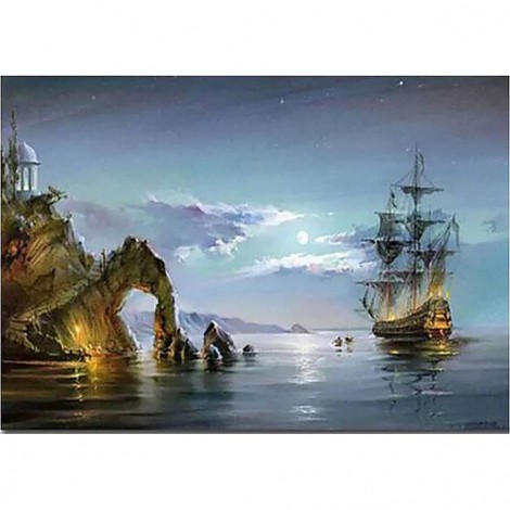 Ship In The Bay 58 x 40 picture size