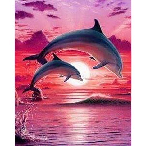 Pink Dolphin (40 x 50 actual picture size)