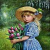 Picking The Flowers (50 x 50)
