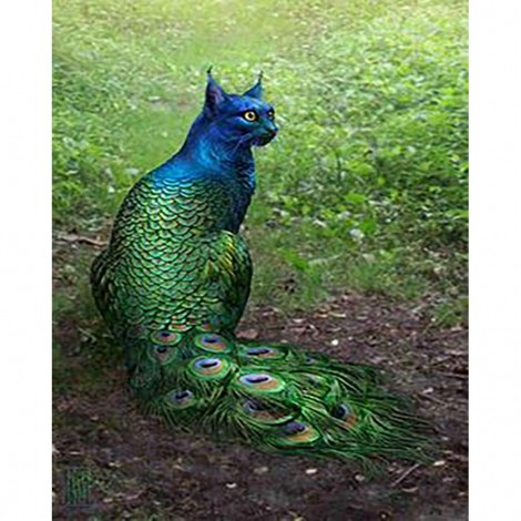 Peacock Cat (40 x 50 actual picture size)