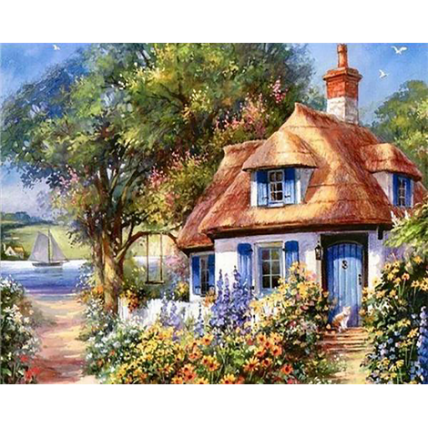 Lakeside Cottage (40 x 50 actual picture size)