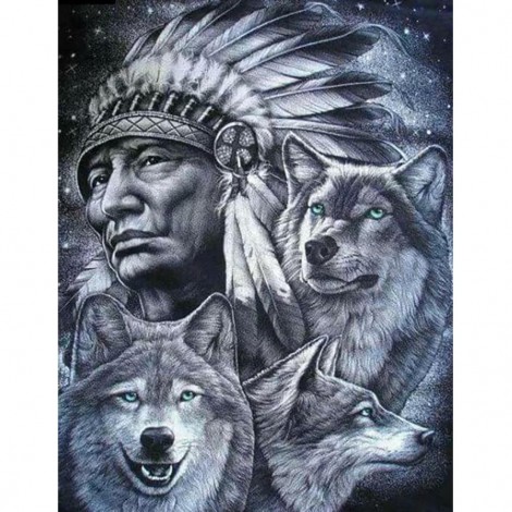 Indian wolf (50 x 50 actual picture size)