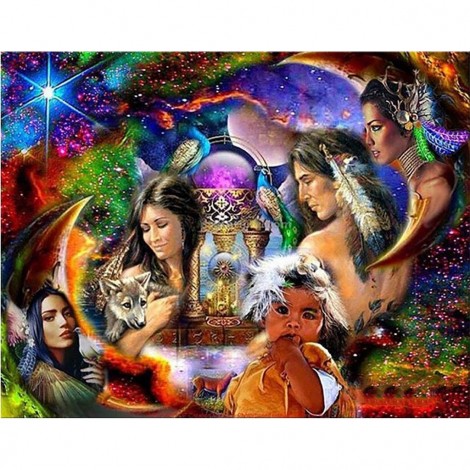 Indian Tribe 65 x 50 Picture size