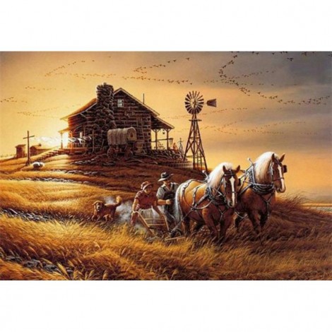 Farming In The Old Days (48 x 70 picture size)