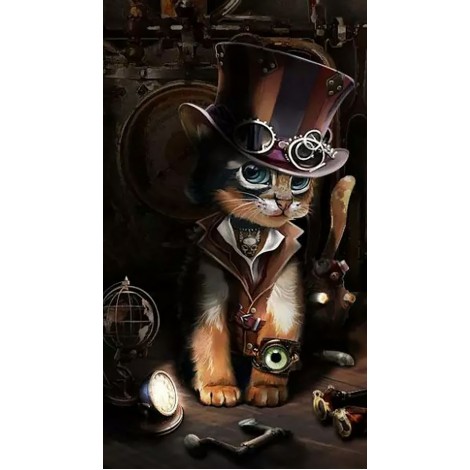 Dressed Up Cat (40 x 70 actual picture size)