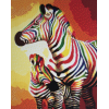 Colourful Zebras (40 x 50 actual picture size)