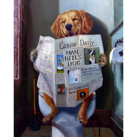 Clever Dog (40 x 50 actual picture size)