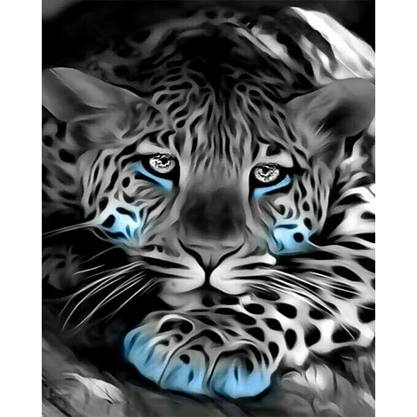 Blue Leopard (40 x 50 actual picture size)