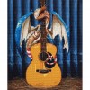 Blue Dragon Guitar (50 x 60 actual picture size)