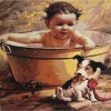 Bathtime (50 x 50 actual picture size)
