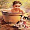 Bathtime (50 x 50 actual picture size)