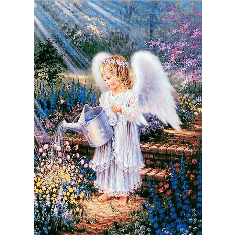 Angel Watering The Garden (50 x 70 actual picture size)