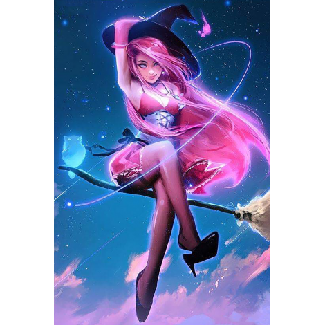 Pink Witch (40 x 60 actual picture size)
