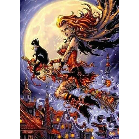 halloween Witch (50 x 70 actual picture size)